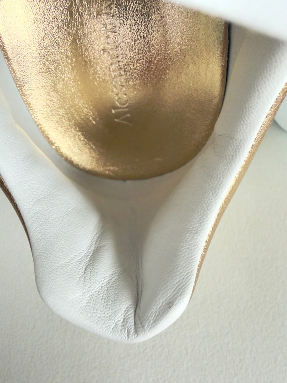 Alexander McQueen Oversized Larry Sneaker White Gold Men’s Leather 41 8 in Box - Picture 8 of 16
